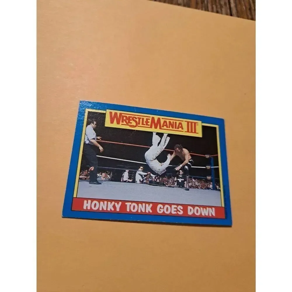 Vintage 1987 Topps WWF WrestleMania III Trading Card 52 Honky Tonk Jake Roberts